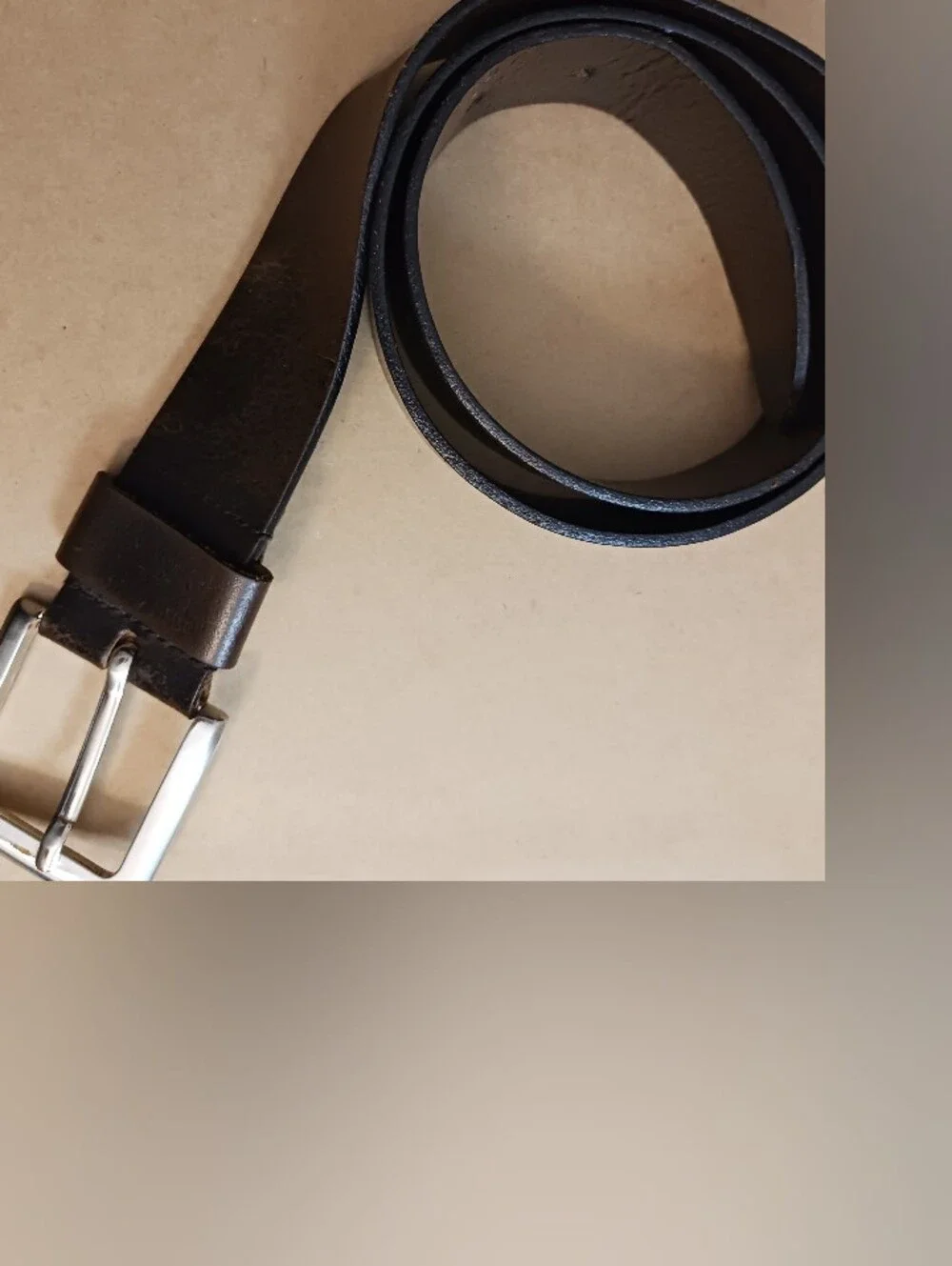 Banana Republic Italian Leather Belt Mottled Brown Silver Tone Buckle Sz 30